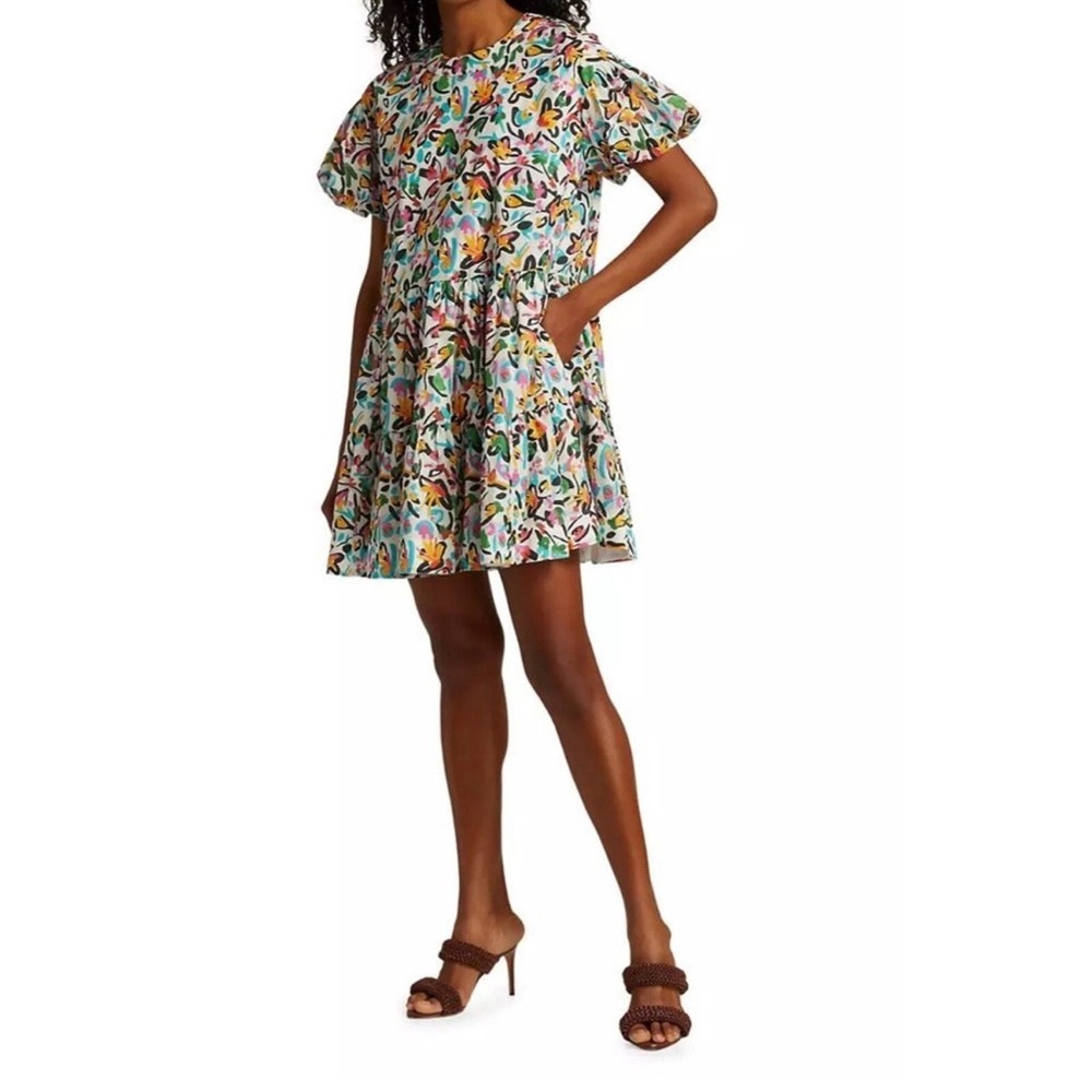 Tanya Taylor Lily Floral Print Dress L